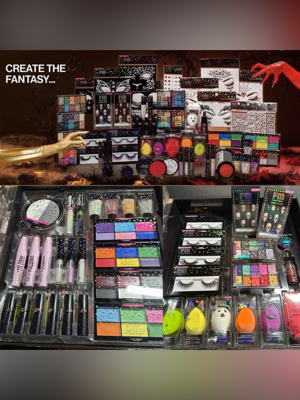 FANTASY MAKERS BEDEVILED HALLOWEEN PR INFLUENCER BOX 65 ITEMS